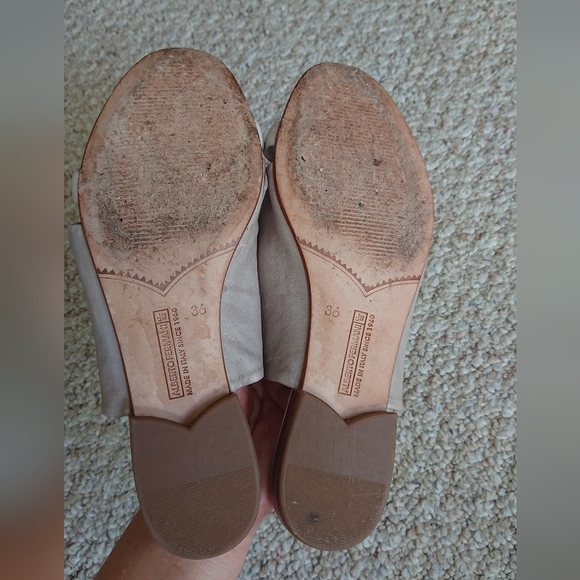 Alberto Fermani Tan and White Italian leather Slide Sandals size 6 - Picture 13 of 13